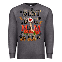 Charcoal Heather Best dog mom ever Mother's Day Premium Sweatshirt - FaDigitalArtStudio