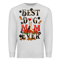 Dove Grey Best dog mom ever Mother's Day Premium Sweatshirt - FaDigitalArtStudio