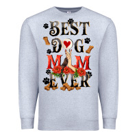 Heather Grey Best dog mom ever Mother's Day Premium Sweatshirt - FaDigitalArtStudio