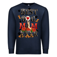 Navy Best dog mom ever Mother's Day Premium Sweatshirt - FaDigitalArtStudio