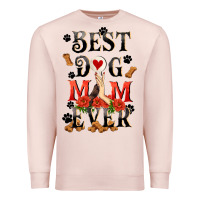 Pale Pink Best dog mom ever Mother's Day Premium Sweatshirt - FaDigitalArtStudio