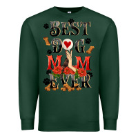 Sports Green Best dog mom ever Mother's Day Premium Sweatshirt - FaDigitalArtStudio