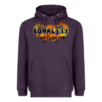 Plum Equality hurts no one Heavyweight Hoodie - FaDigitalArtStudio
