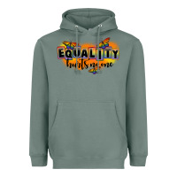 Sage Equality hurts no one Heavyweight Hoodie - FaDigitalArtStudio