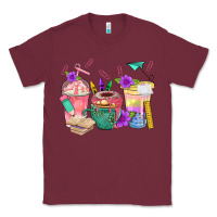 Burgundy School Girl Coffee Cup Bbs Classic Tee - BundleAndBundleShop