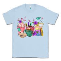 Dusty Blue School Girl Coffee Cup Bbs Classic Tee - BundleAndBundleShop