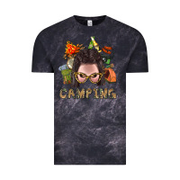 Cloud Black Camping Braid Hair Woman With Fire Bbs Vintage Tee - BundleAndBundleShop