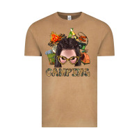 Vintage Camel Camping Braid Hair Woman With Fire Bbs Vintage Tee - BundleAndBundleShop