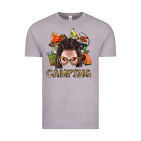 Vintage Zinc Camping Braid Hair Woman With Fire Bbs Vintage Tee - BundleAndBundleShop