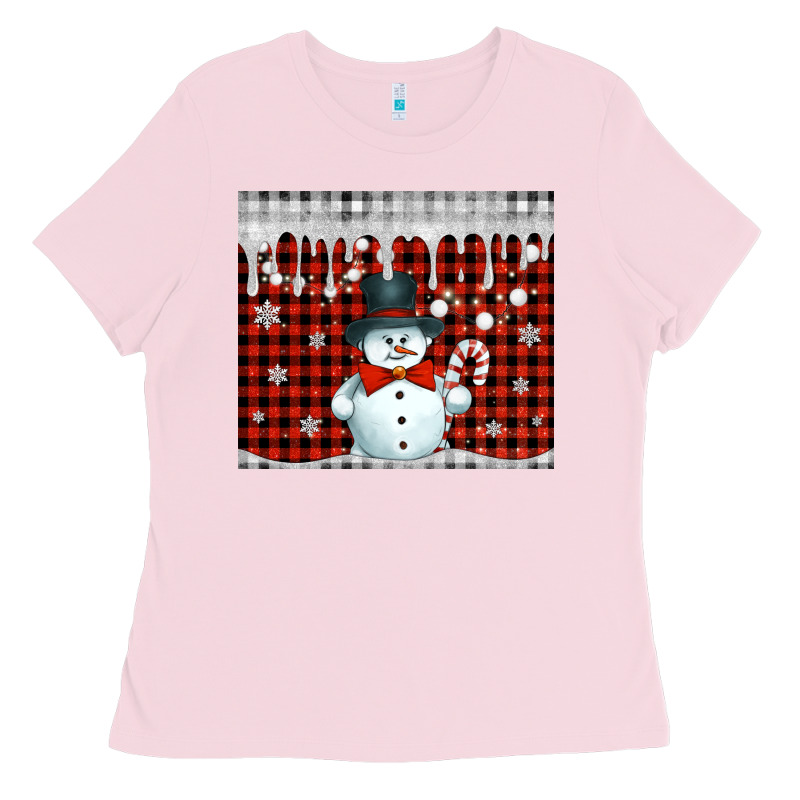 Christmas Snowman Tumbler Ladies Tee by Jasminsmagicworld | Teevron
