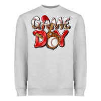 Heather Grey Game day Baseball Heavyweight Sweatshirt - NancyCooperArtShop