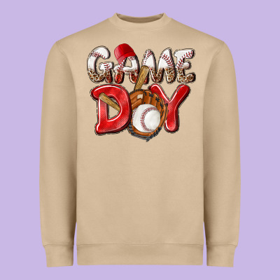 Game Day Baseball Heavyweight Sweatshirt Designed By Nancycooperartshop