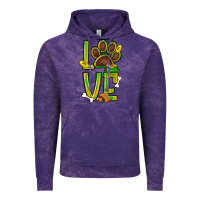 Cloud Purple Tie dye St. Patrick's Day love dog paw Vintage Hoodie - BundleAndBundleShop