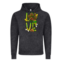 Vintage Black Tie dye St. Patrick's Day love dog paw Vintage Hoodie - BundleAndBundleShop