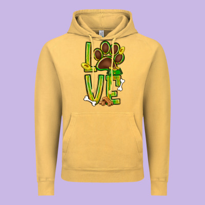 Tie Dye St. Patrick's Day Love Dog Paw Vintage Hoodie Designed By Bundleandbundleshop