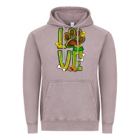 Vintage Zinc Tie dye St. Patrick's Day love dog paw Vintage Hoodie - BundleAndBundleShop