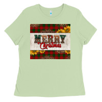 Matcha merry Christmas sunflowers Ladies Tee - Jasminsmagicworld
