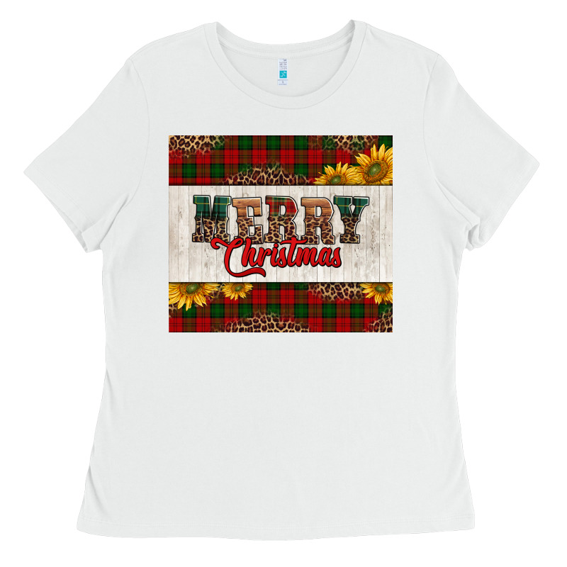 Merry Christmas Sunflowers Ladies Tee by Jasminsmagicworld | Teevron