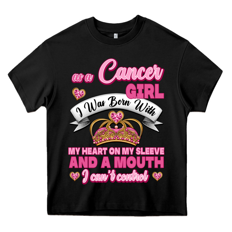 As A Cancer Girl I Was Born With My Heart On My Sleeve And A Mouth Heavy Core Tee by Jasminsmagicworld | Teevron