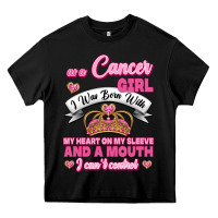 Black As A Cancer Girl I Was Born With My Heart On My Sleeve And A Mouth Heavy Core Tee - Jasminsmagicworld