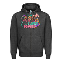 Charcoal Heather I'm a Nurse what's your superpower Zipper Hoodie - CowGirlArtShop