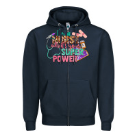 Navy I'm a Nurse what's your superpower Zipper Hoodie - CowGirlArtShop
