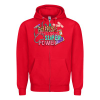 Red I'm a Nurse what's your superpower Zipper Hoodie - CowGirlArtShop