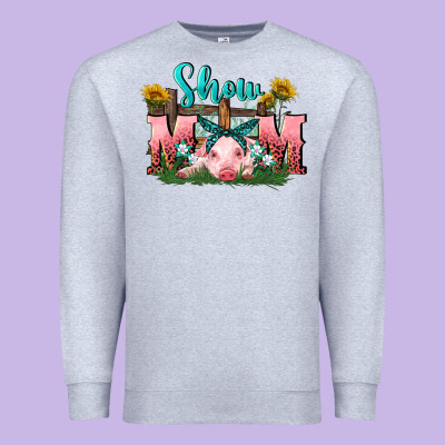 Show Mom Pig Mother's Day Premium Sweatshirt Designed By Fadigitalartstudio