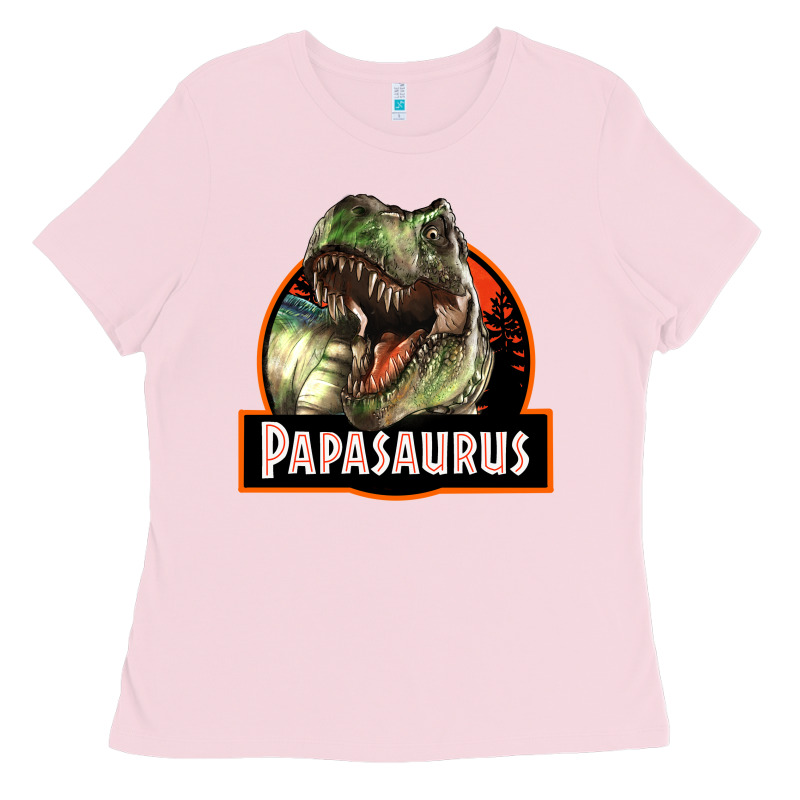 Western Papasaurus Papa Dinosaur Ladies Tee by LillyAllenDesigns | Teevron