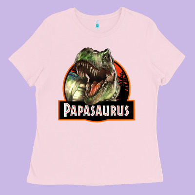 Western Papasaurus Papa Dinosaur Ladies Tee Designed By Lillyallendesigns