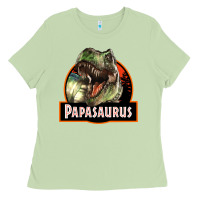Matcha Western Papasaurus Papa Dinosaur Ladies Tee - LillyAllenDesigns