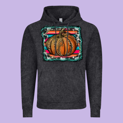 Leopard Pumpkin With Serape Background Vintage Hoodie Designed By Ranaportraitstore