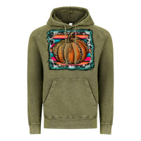 Vintage Olive leopard pumpkin with serape background Vintage Hoodie - RanaPortraitStore