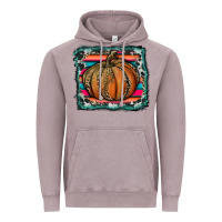 Vintage Zinc leopard pumpkin with serape background Vintage Hoodie - RanaPortraitStore