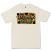 Bone Sunflower Leopard Mama Tried Premium Tee - Jasminsmagicworld