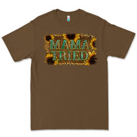 Cacao Sunflower Leopard Mama Tried Premium Tee - Jasminsmagicworld