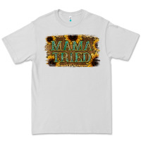 Dove Grey Sunflower Leopard Mama Tried Premium Tee - Jasminsmagicworld