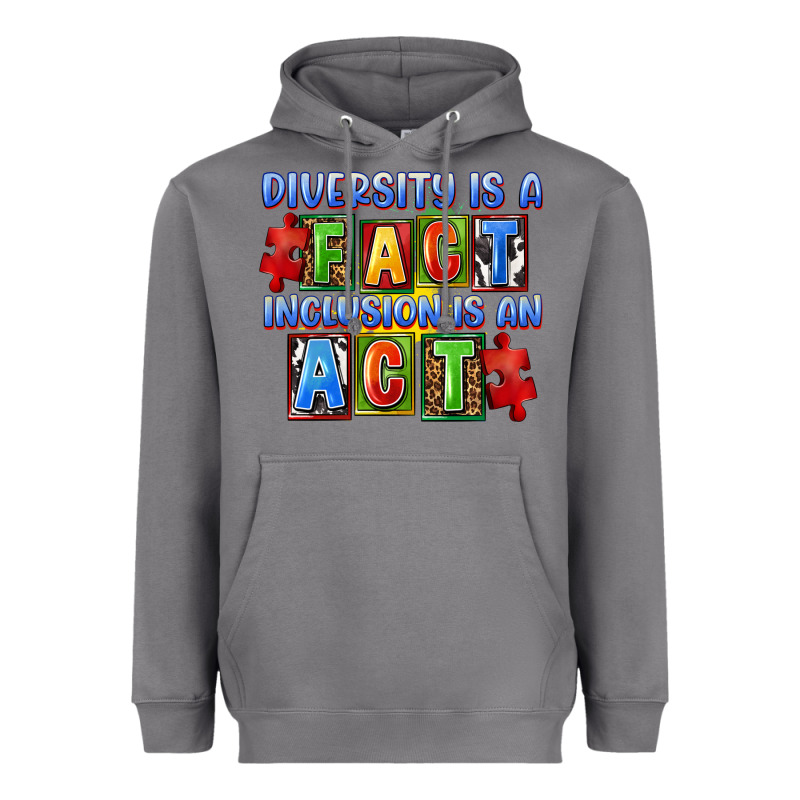 Diversity Is A Fact Inclusion Is An Act Heavyweight Hoodie by FaDigitalArtStudio | Teevron