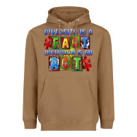 Toasted Coconut Diversity is a fact inclusion is an act Heavyweight Hoodie - FaDigitalArtStudio