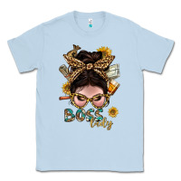 Western Messy Bun Boss Lady With Money Classic Tee | Teevron