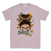 Lilac Western Messy Bun Boss Lady With Money Classic Tee - BundleAndBundleShop