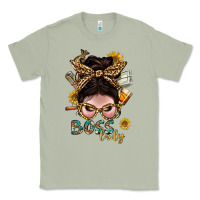 Matcha Western Messy Bun Boss Lady With Money Classic Tee - BundleAndBundleShop
