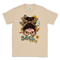 Mushroom Western Messy Bun Boss Lady With Money Classic Tee - BundleAndBundleShop