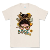 Natural Western Messy Bun Boss Lady With Money Classic Tee - BundleAndBundleShop