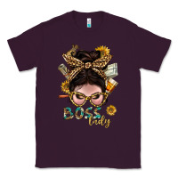 Plum Western Messy Bun Boss Lady With Money Classic Tee - BundleAndBundleShop