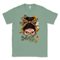 Sage Western Messy Bun Boss Lady With Money Classic Tee - BundleAndBundleShop