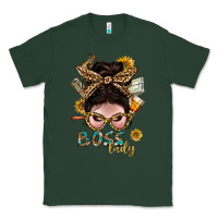 Sports Green Western Messy Bun Boss Lady With Money Classic Tee - BundleAndBundleShop