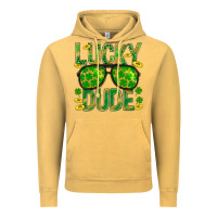 Vintage Mustard Lucky Dude St Patricks Vintage Hoodie - BundleAndBundleShop