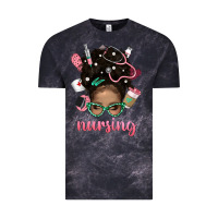 Cloud Black Afro Messy Bun Nursing Bbs Vintage Tee - BundleAndBundleShop