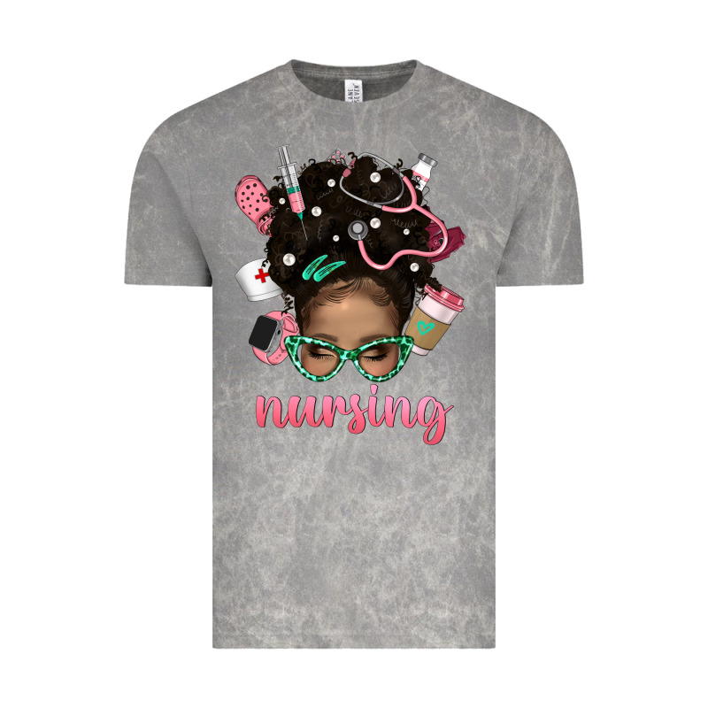 Afro Messy Bun Nursing Bbs Vintage Tee by BundleAndBundleShop | Teevron